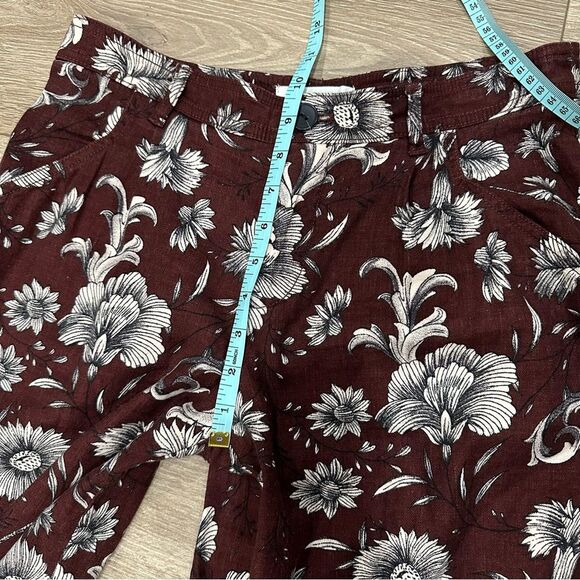 Anthropologie Linen Blend Mid Rise Wide Leg Pants Size 2 Floral Print - Picture 14 of 16